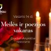Poezijos ir vyno vakaras „Įkvėptas meilės“