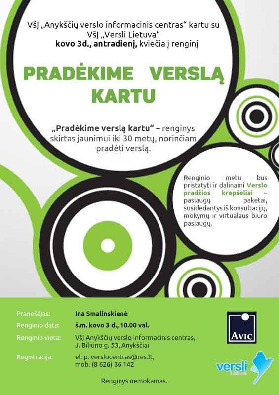 Pradėkime verslą kartu